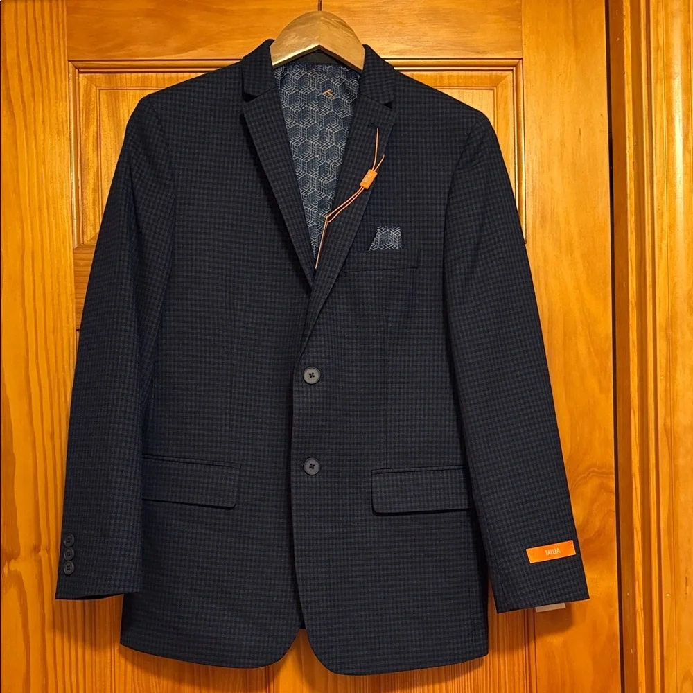 TALLIA‎ Navy Checkered Kids Blazer
